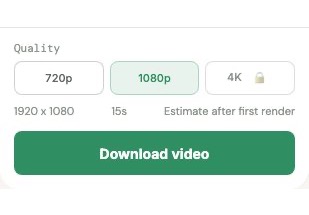DDD Maps export panel with quality controls and Download video button