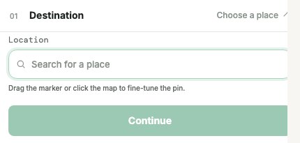 DDD Maps Zoom editor destination search panel