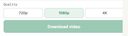 DDD Maps Zoom editor export panel with quality choices and Download video button